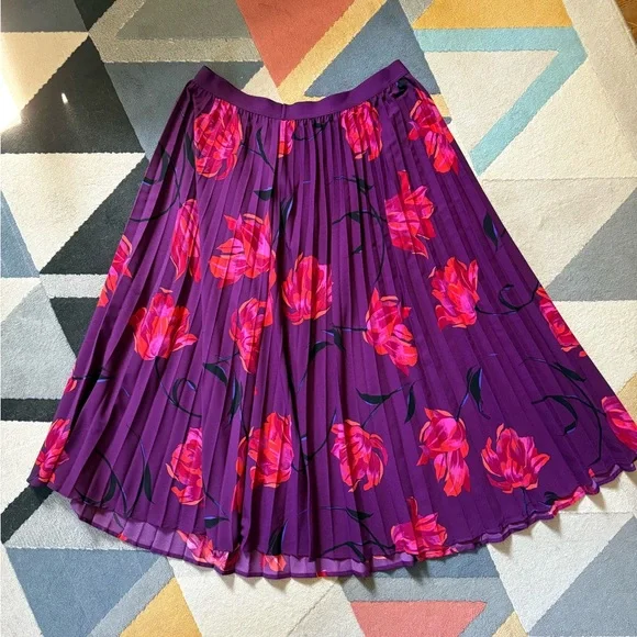 a new day Purple Floral A-Line Skirt - Picture 1 of 4